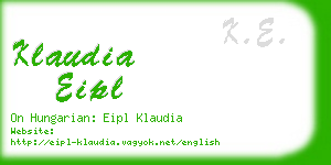 klaudia eipl business card